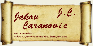 Jakov Caranović vizit kartica